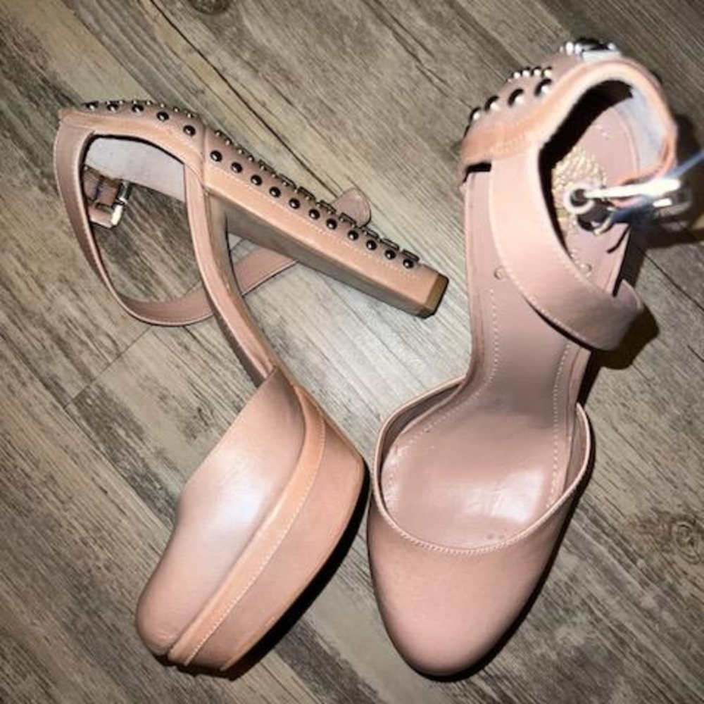 Vince Camuto Pink Stiletto Heels with Glossy Finish